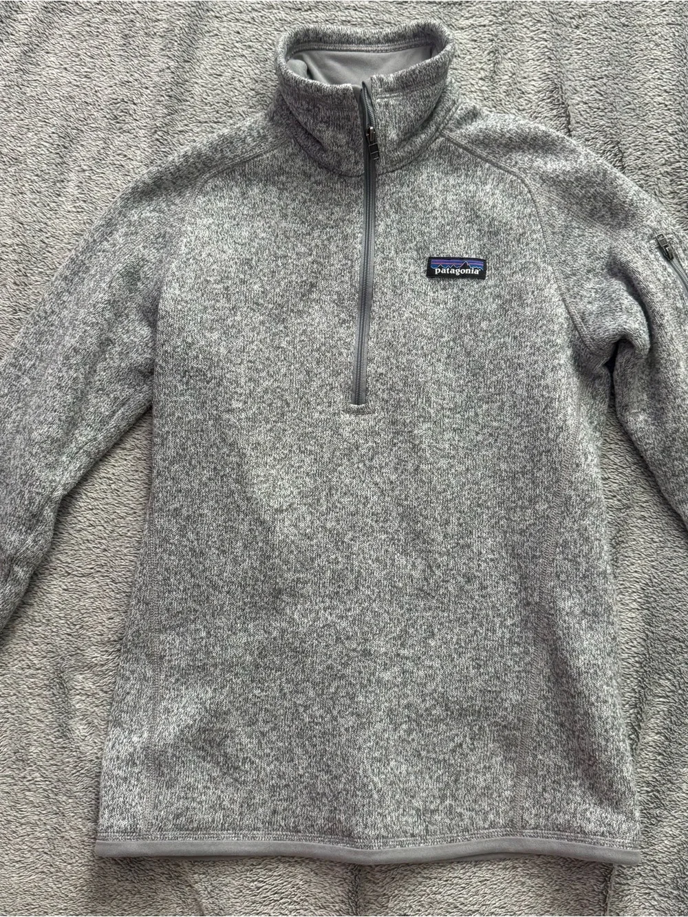 Patagonia Women's Heather Gray Quarter-Zip Better Sweater